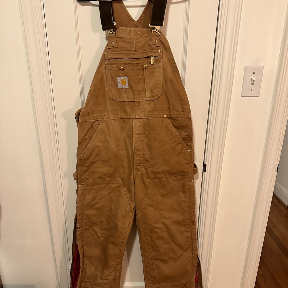 Carhartt insulated bibs 34x30
